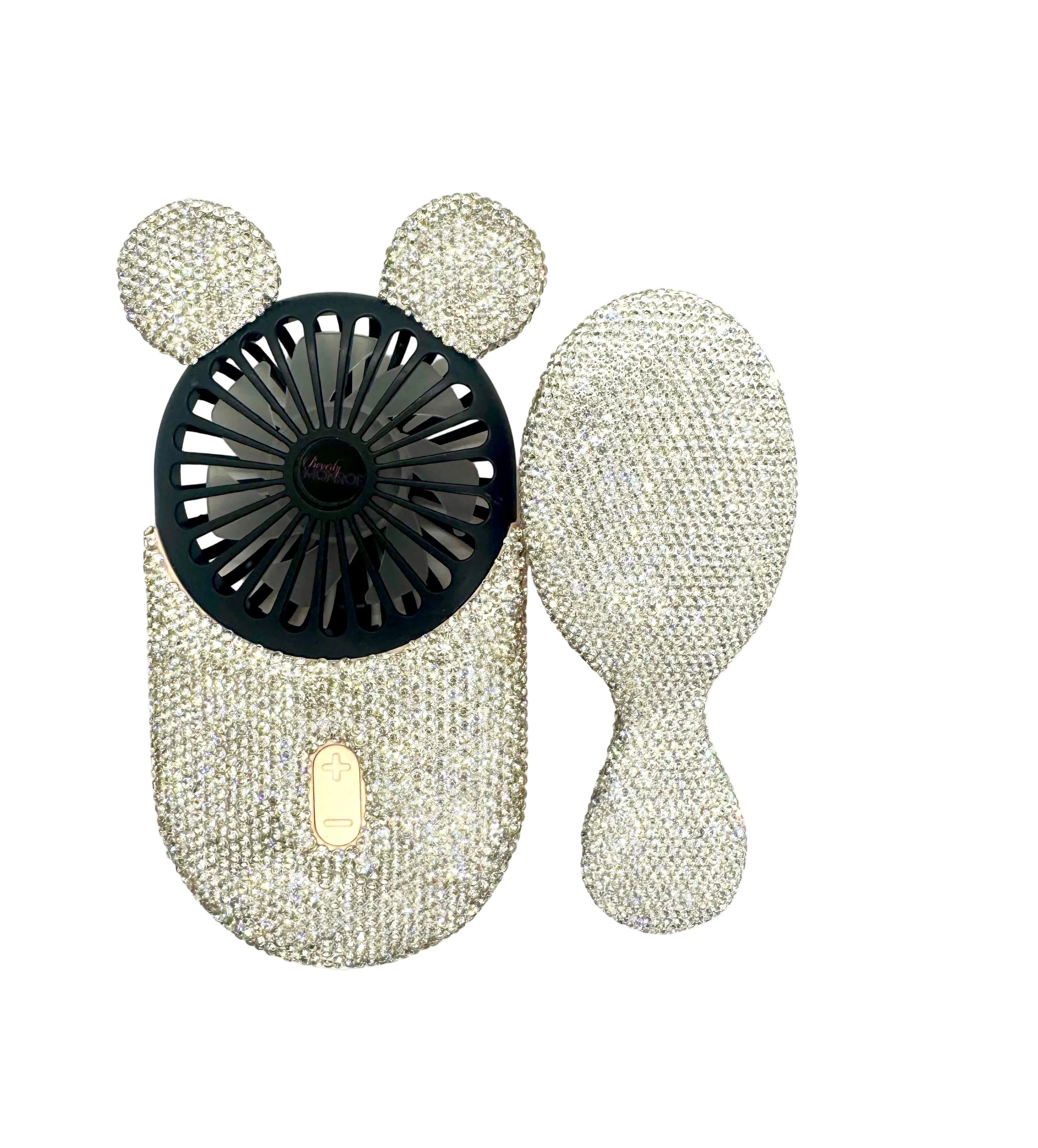 Beverly Luxe Collection: Luxe Stones Encrusted Fan and Mini Brush Duo-1