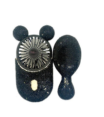 Beverly Luxe Collection: Luxe Stones Encrusted Fan and Mini Brush Duo-1