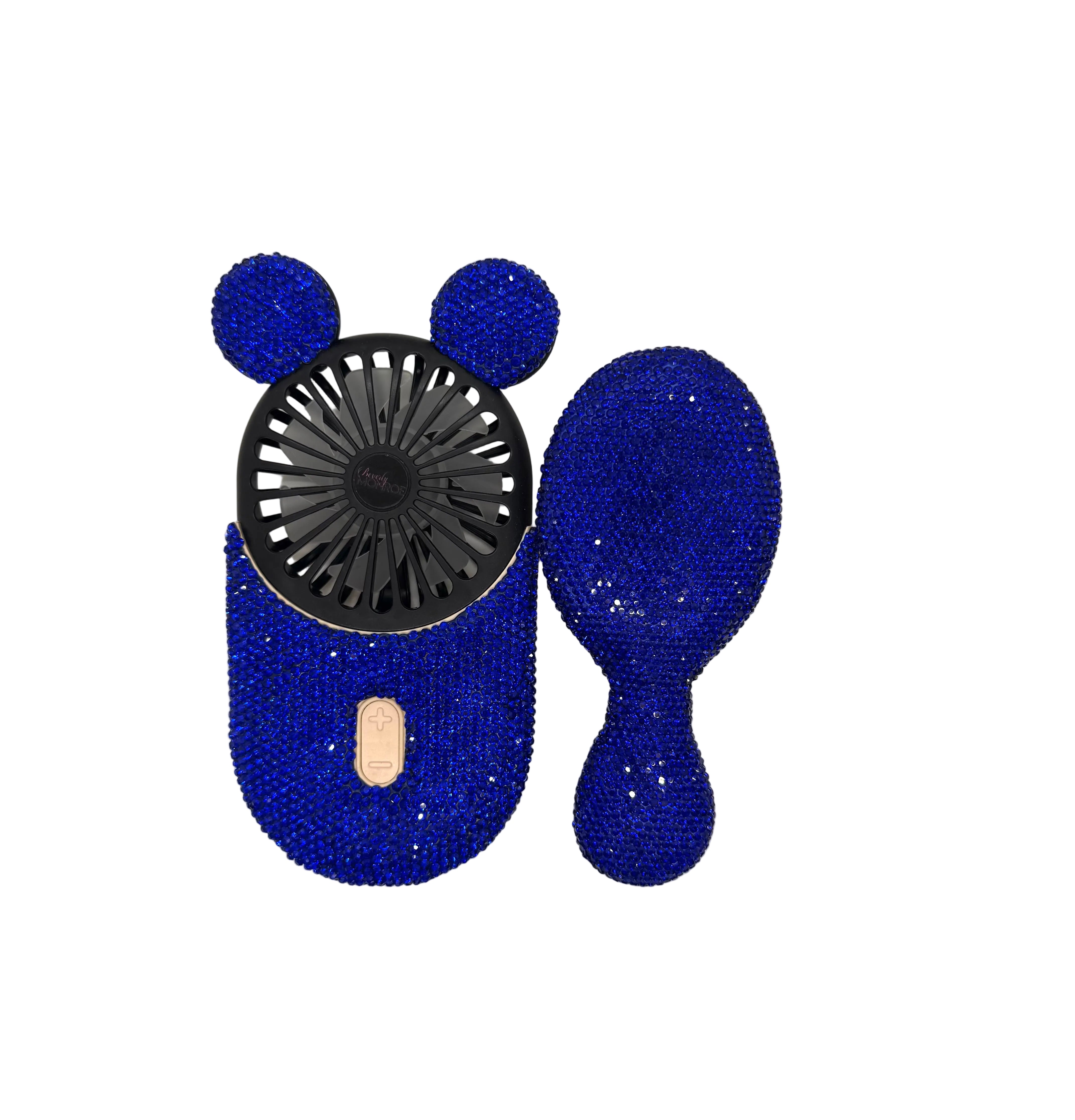 Beverly Luxe Collection: Luxe Stones Encrusted Fan and Mini Brush Duo-1