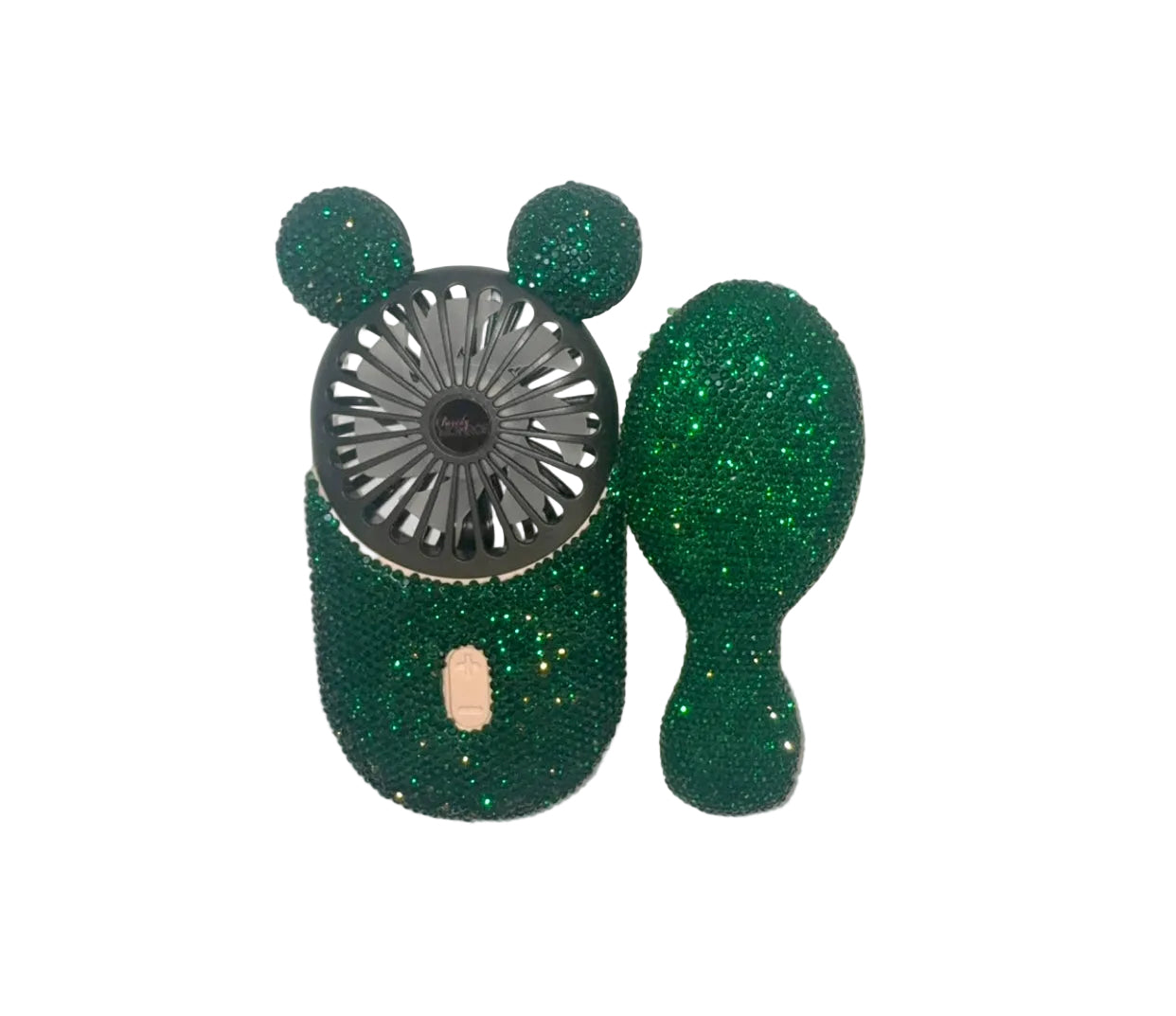 Beverly Luxe Collection: Luxe Stones Encrusted Fan and Mini Brush Duo-1