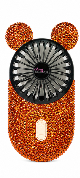Crystal Encrusted Fan-Clock That Fans