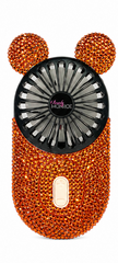 Crystal Encrusted Fan-Clock That Fans