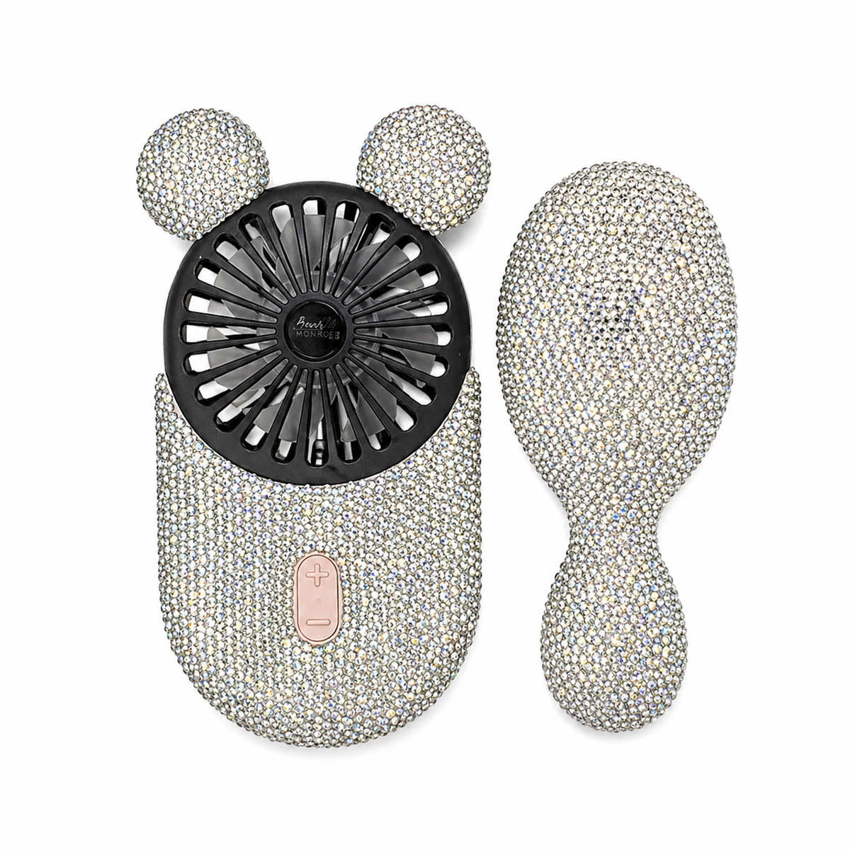 Beverly Luxe Collection: Luxe Stones Encrusted Fan and Mini Brush Duo