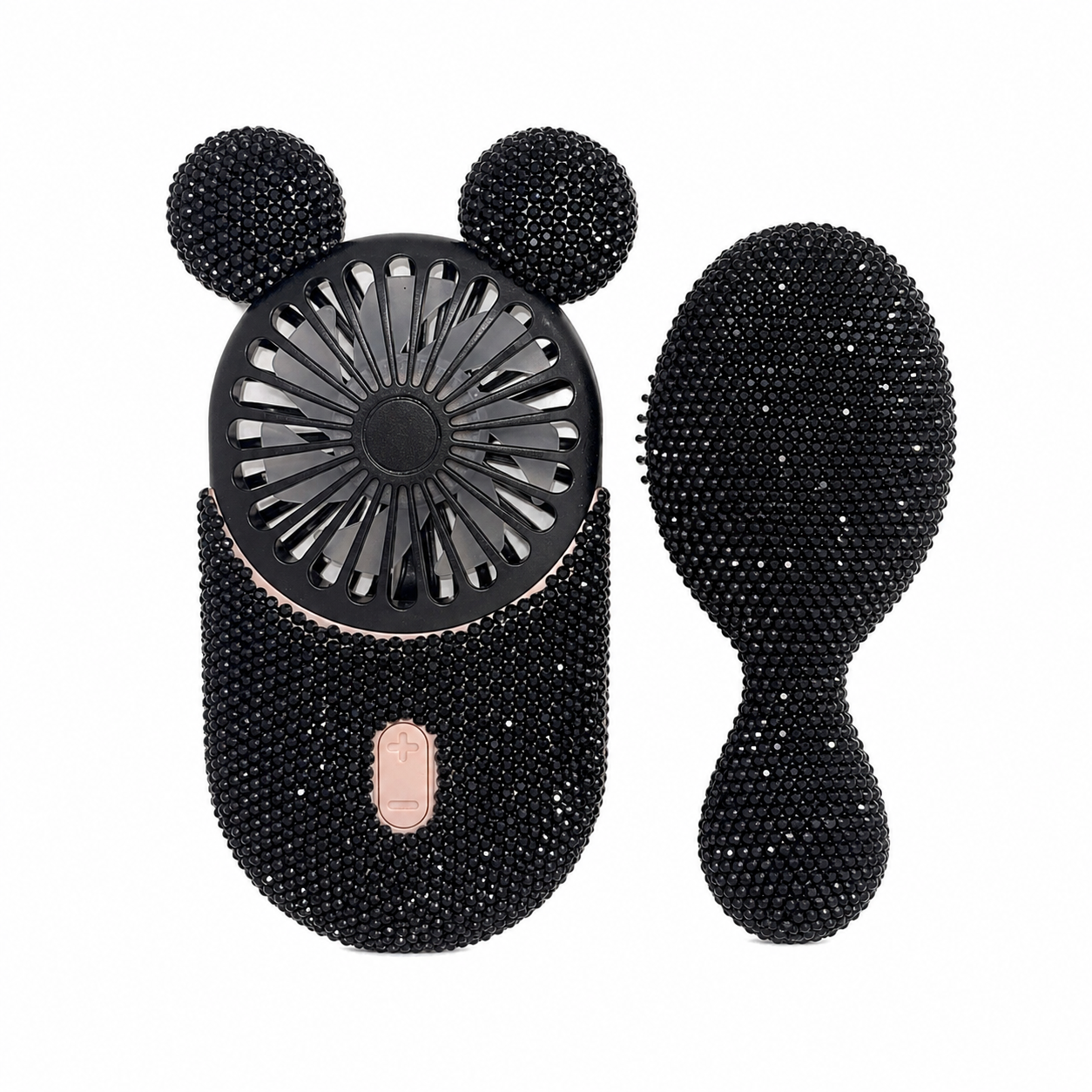 Beverly Luxe Collection: Luxe Stones Encrusted Fan and Mini Brush Duo