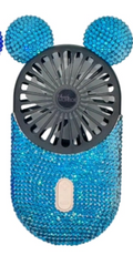 Crystal Encrusted Fan-Hot Tropics