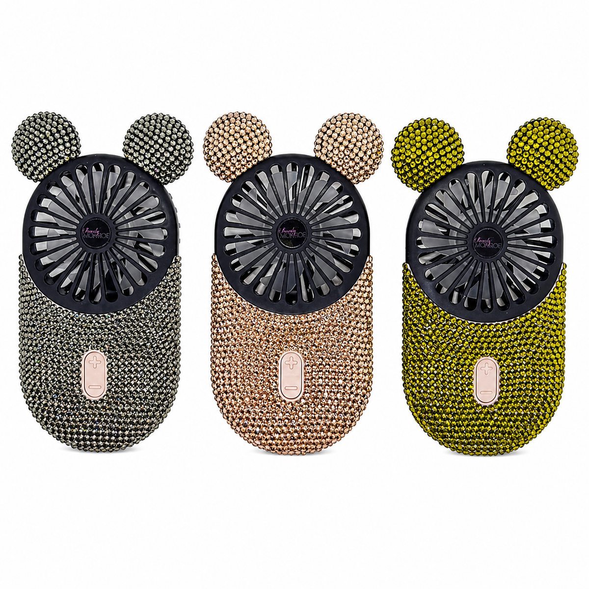 Crystal Encrusted Fan-Earthy Pantones