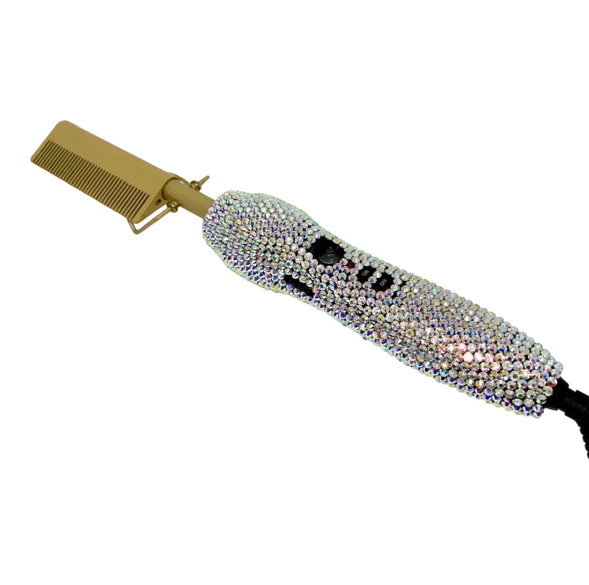 Hot Comb Crystal Encrusted